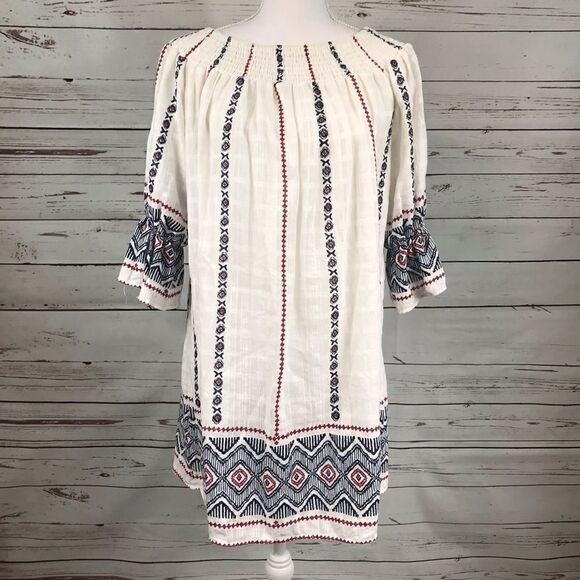 Paper Heart Striped Boho Tunic dress Size Medium - Picture 2 of 8